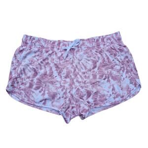 Marbled Pink Tie Dye Gym Shorts RBX Active Size L Stretch Lined Running